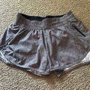 Lululemon size 8 tracker v shorts heather gray